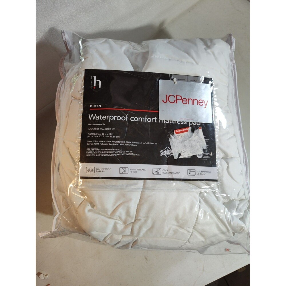 Queen Waterproof Comfort Mattress Pad Scotchgard By Home Expressions 1173